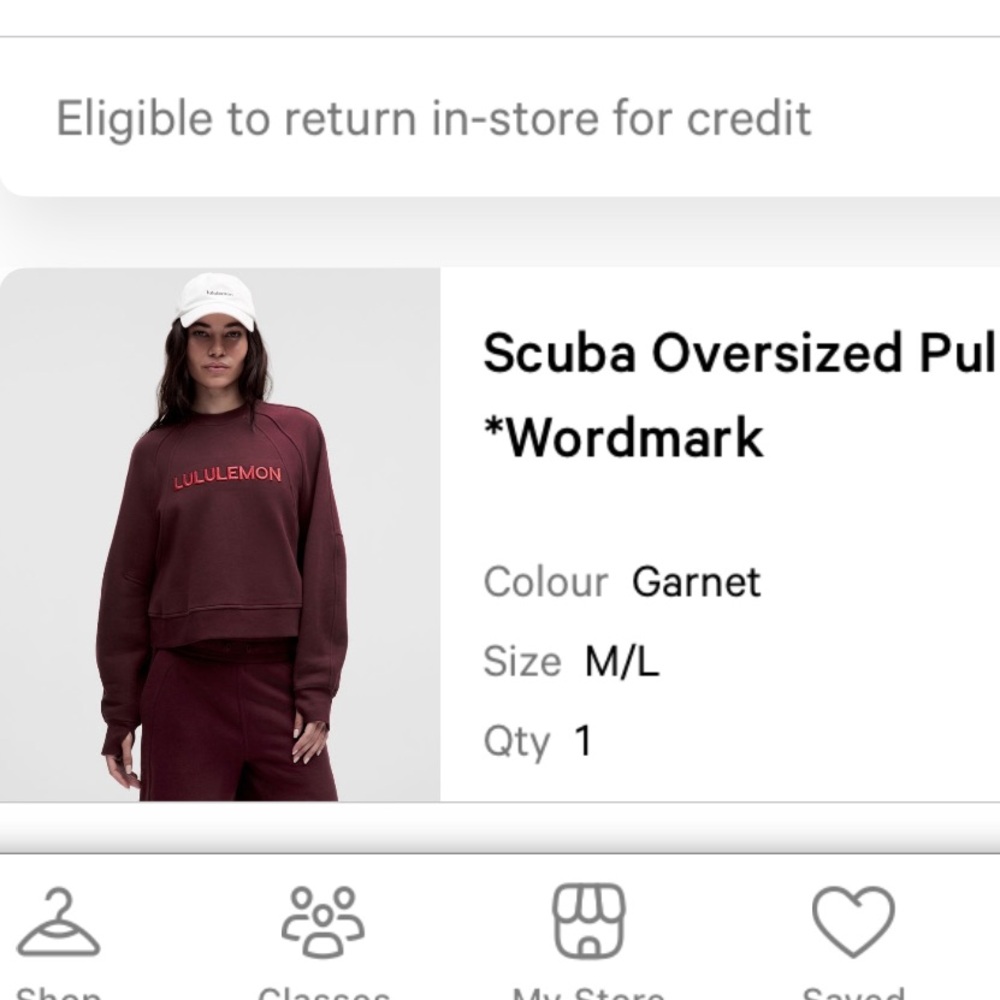 lululemon athletica Scuba Oversized Pullover - Garnet